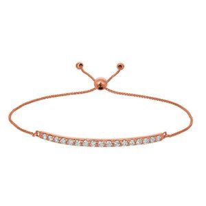 0.75 Carat Natural Diamond Bolo Bar Bracelet